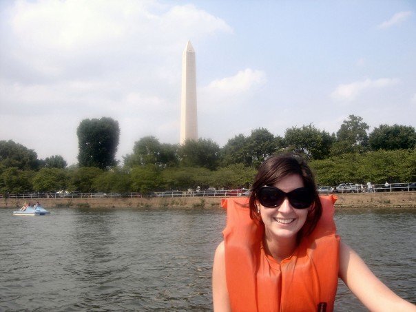 Paddle-wheeling the Tidal Basin with the Washington Memorial in the background during the summer of 2007 as a DC Congressional Intern. Photo Credit: Jacob Luneau
